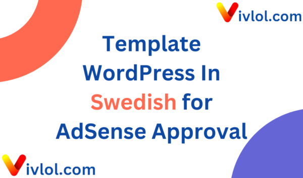 Template WordPress In Swedish for AdSense Approval